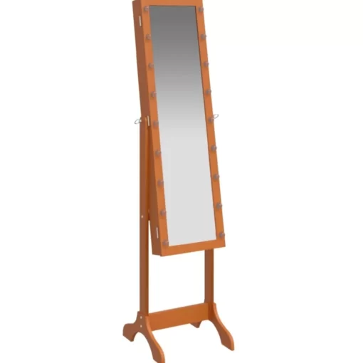 vidaXL Decor* Free-Standing Mirror With Led 13.4"X14.6"X57.5"