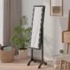 vidaXL Decor* Free-Standing Mirror With Led Black 13.4