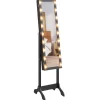 vidaXL Decor* Free-Standing Mirror With Led Black 13.4