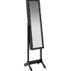 vidaXL Decor* Free-Standing Mirror With Led Black 13.4