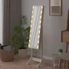 vidaXL Decor* Free-Standing Mirror With Led White 13.4