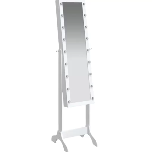 vidaXL Decor* Free-Standing Mirror With Led White 13.4"X14.6"X57.5"