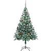 vidaXL Decor* Frosted Christmas Tree With Leds&Ball Set Pinecones 59.1