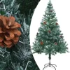 vidaXL Decor* Frosted Christmas Tree With Leds&Ball Set Pinecones 59.1