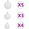 vidaXL Decor* Frosted Christmas Tree With Leds&Ball Set Pinecones 59.1