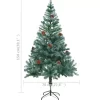 vidaXL Decor* Frosted Christmas Tree With Leds&Ball Set Pinecones 59.1