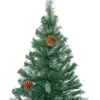 vidaXL Decor* Frosted Christmas Tree With Leds&Ball Set Pinecones 59.1