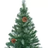 vidaXL Decor* Frosted Christmas Tree With Leds&Ball Set Pinecones 59.1