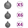 vidaXL Decor* Frosted Christmas Tree With Leds&Ball Set Pinecones 59.1