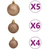 vidaXL Decor* Frosted Christmas Tree With Leds&Ball Set Pinecones 59.1