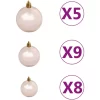 vidaXL Decor* Frosted Christmas Tree With Leds&Ball Set Pinecones 59.1