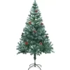 vidaXL Decor* Frosted Christmas Tree With Pinecones 5 Ft