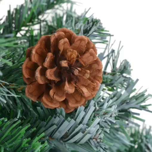 vidaXL Decor* Frosted Christmas Tree With Pinecones 5 Ft