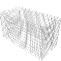 vidaXL Lawn & Garden* Gabion Raised Bed Steel 70.9"X35.4"X39.4" Silver