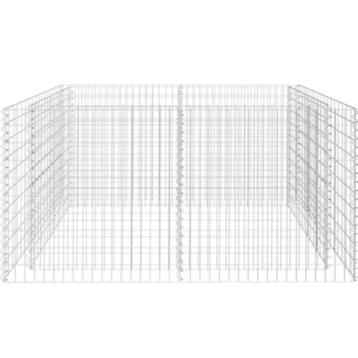 vidaXL Lawn & Garden* Gabion Raised Bed Steel 70.9"X35.4"X39.4" Silver