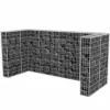 vidaXL Household Supplies* Gabion Triple Wheelie Bin Surround Steel 98.4