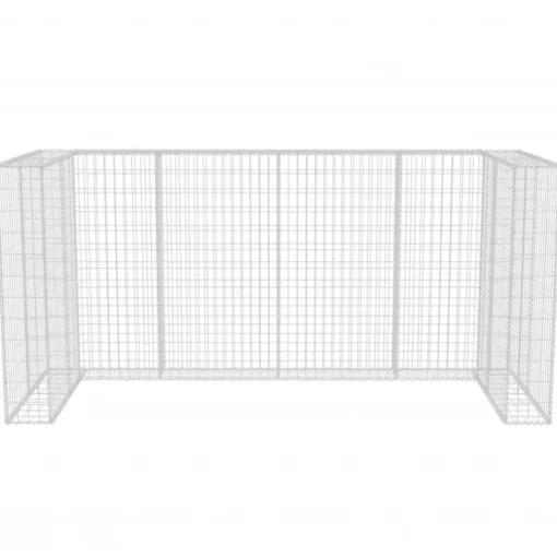 vidaXL Household Supplies* Gabion Triple Wheelie Bin Surround Steel 98.4"X39.4"X47.2"