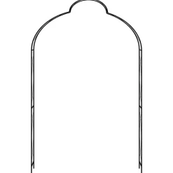 vidaXL Lawn & Garden* Garden Arch Black 59.1"X13.4"X94.5" Iron