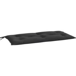 vidaXL Decor* Garden Bench Cushion Black 43.3"X19.7"X2.8" Oxford Fabric