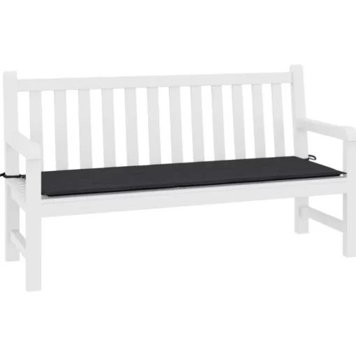 vidaXL Decor* Garden Bench Cushion Black 78.7"X19.7"X1.2" Oxford Fabric