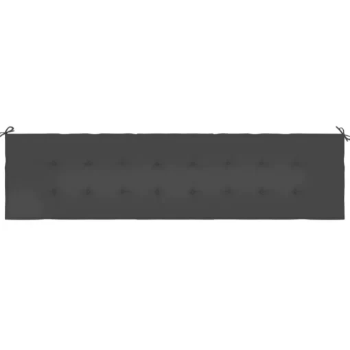 vidaXL Decor* Garden Bench Cushion Black 78.7"X19.7"X1.2" Oxford Fabric