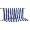 vidaXL Decor* Garden Bench Cushions 2Pcs Blue&White Stripe 39.4