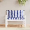 vidaXL Decor* Garden Bench Cushions 2Pcs Blue&White Stripe 39.4