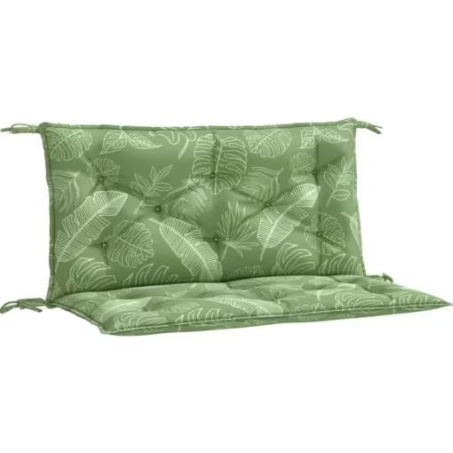 vidaXL Decor* Garden Bench Cushions 2Pcs Leaf Pattern 39.4"X19.7"X2.8" Fabric