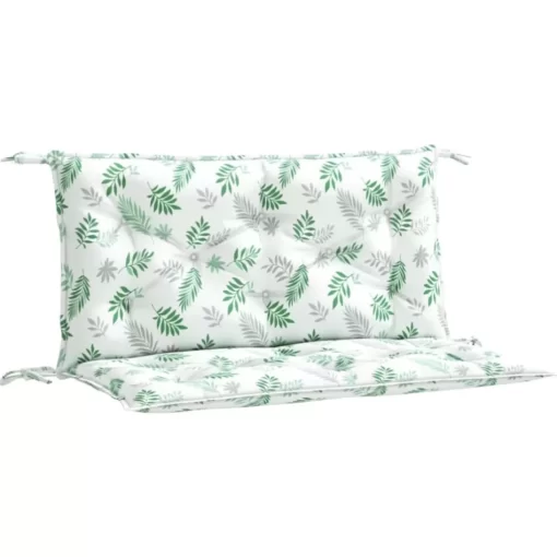 vidaXL Decor* Garden Bench Cushions 2Pcs Leaf Pattern 39.4"X19.7"X2.8" Fabric