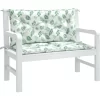 vidaXL Decor* Garden Bench Cushions 2Pcs Leaf Pattern 39.4