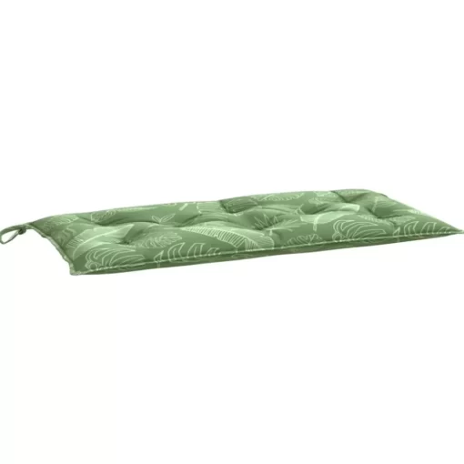 vidaXL Decor* Garden Bench Cushions 2Pcs Leaf Pattern 39.4"X19.7"X2.8" Fabric