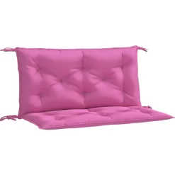 vidaXL Decor* Garden Bench Cushions 2Pcs Pink 39.4"X19.7"X2.8" Fabric