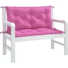 vidaXL Decor* Garden Bench Cushions 2Pcs Pink 39.4