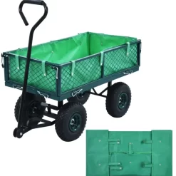 vidaXL Lawn & Garden* Garden Cart Liner Green Fabric