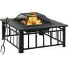 vidaXL Fireplaces* Garden Fire Pit With Poker 31.9