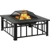 vidaXL Fireplaces* Garden Fire Pit With Poker 31.9