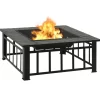 vidaXL Fireplaces* Garden Fire Pit With Poker 31.9