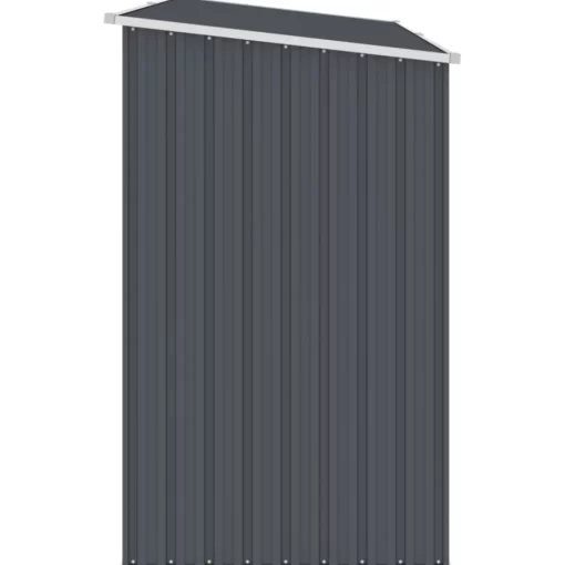 vidaXL Lawn & Garden* Garden Firewood Shed Anthracite 96.5"X38.6"X62.6" Galvanized Steel