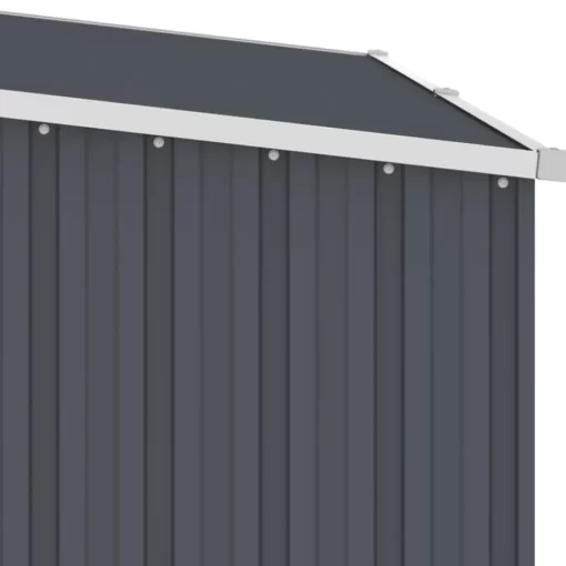 vidaXL Lawn & Garden* Garden Firewood Shed Anthracite 96.5"X38.6"X62.6" Galvanized Steel