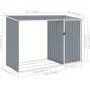 vidaXL Lawn & Garden* Garden Firewood Shed Gray 96.5