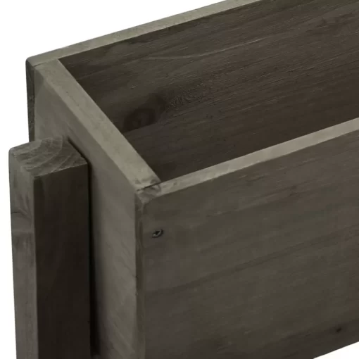 vidaXL Lawn & Garden* Garden Folding Planter Gray 23.6"X5.5"X29.5" Solid Firwood