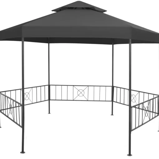 vidaXL Lawn & Garden* Garden Gazebo 127.2"X108.3"X104.3" Anthracite