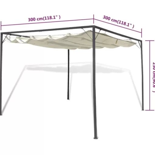 vidaXL Lawn & Garden* Garden Gazebo With Retractable Roof Canopy