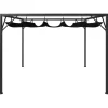 vidaXL Lawn & Garden* Garden Gazebo With Retractable Roof Canopy 9.8'X9.8' Anthracite