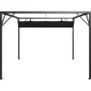 vidaXL Lawn & Garden* Garden Gazebo With Retractable Roof Canopy 9.8'X9.8' Anthracite