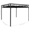 vidaXL Lawn & Garden* Garden Gazebo With Retractable Roof Canopy 9.8'X9.8' Anthracite