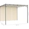 vidaXL Lawn & Garden* Garden Gazebo With Side Curtain 118.1