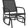 vidaXL Lawn & Garden* Garden Glider Chair Black 24