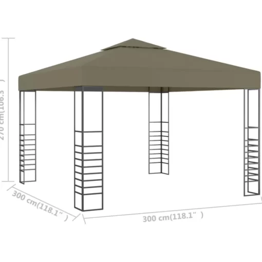 vidaXL Lawn & Garden* Garden Marquee 9.8'X9.8' Taupe 0.6 Oz/Ft²