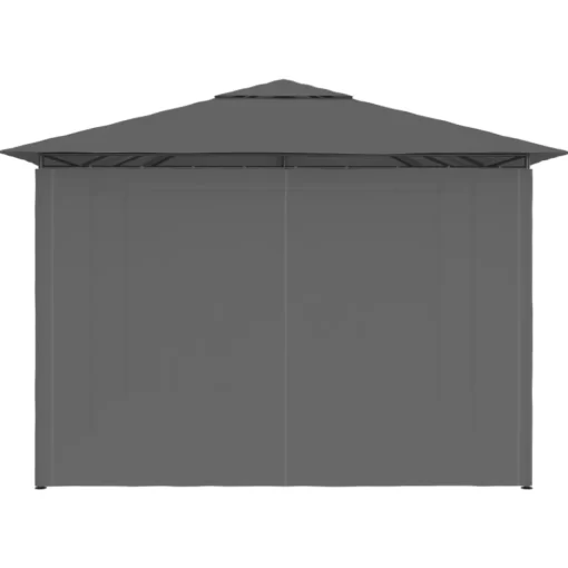 vidaXL Lawn & Garden* Garden Marquee With Curtains 157.4"X118.1" Anthracite